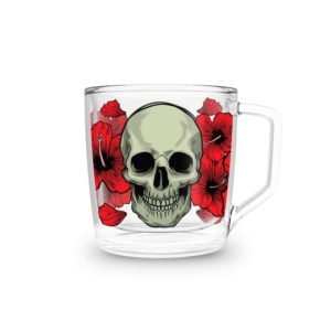 Xícara HX86 – Caveira com flores